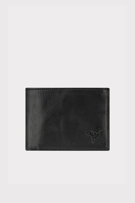Zoozie Bags Chapel Crazy Black Cartera para Hombre de Piel Auténtica Negra